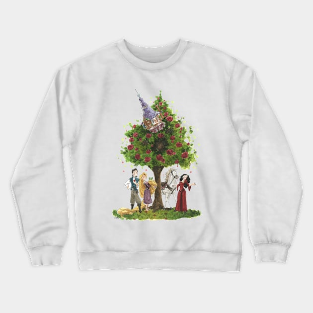 Tangled Tree Crewneck Sweatshirt by Carlotta Mascolo Art